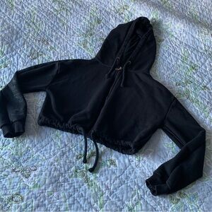 Disturbia Cropped Zip Up Hoodie